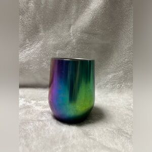 Oggi Rainbow iridescent Holographic Double Wall Stainless Steel Wine Tumbler cup